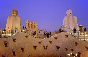 Tourists Prints: SPAIN. Barcelona. Mil House or 'The Quarry'