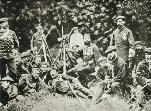 Bourbon Prints: Spain. Third Carlist War. Carlos VII and his general staff