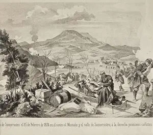 Healing Prints: Spain. Third Carlist War. Medical care during the battle of Somorrostro
