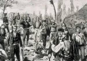 Catholics Prints: Spain. Third Carlist War. Mountain somaten (Catalan militia)