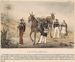 Sierra Del Torcal Prints: Spain. Carlist Wars. Artillery of Cabrera's army