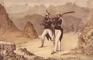 Carlists Prints: Spain. Carlist Wars. Batallions of Mora