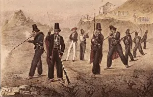 Carlists Prints: Spain. Carlist Wars. Cabrera's miones