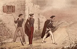 Carlists Prints: Spain. Carlist Wars. Guides of Aragn