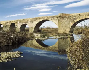 Alto Ampurdan Prints: SPAIN. Castell d'Empries. Old Bridge