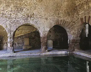Swimming Pool Prints: SPAIN. CATALONIA. BARCELONA. Caldes de Montbui