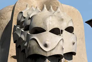 La Pedrera Prints: SPAIN. CATALONIA. Barcelona. Mil House or 'The Quarry'
