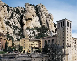 Monasterio De Montserrat Prints: SPAIN. CATALONIA. BARCELONA. Monistrol de Montserrat