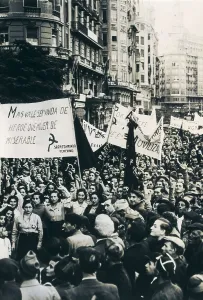 Social Movement Prints: Spain. Civil War. Demonstration in Madrid calling to mobilization against the milutary uprising (July 1936)