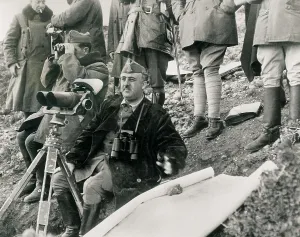 Spain. Civil War. Francisco Franco leading the offensice operations over Catalonia (1938). By him, General Fidel Dvila. AISA/Everett Collection**US SALES ONLY**