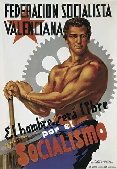 Lhorta Prints: Spain. Civil War. 'Man Will Be Released by Socialism'
