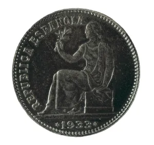 Second Republic Prints: Spain. Coin of the Second Republic (1933)