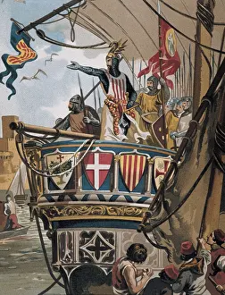 Regal Prints: Spain. Crown of Aragon. Conquest of Majorca (1232)