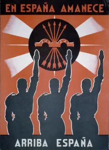 Falangists Prints: IN SPAIN IT IS DAWNING -- ARISE SPAIN
