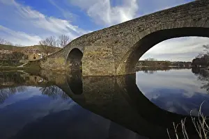 Avila Prints: SPAIN. El Barco de Avila. Romanesque bridge