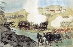 Carlists Prints: Spain. First Carlist War. Action of Mendigorra (1835)