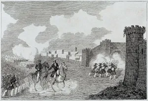 Carlists Prints: Spain. First Carlist War. Attack of Victoria