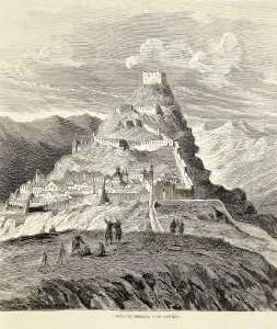 Castello Prints: Spain. First Carlist War. Morella besieged by liberal troops (1833)