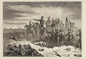 Carlists Prints: Spain. First Carlist War. Night of Luchana (December 24)