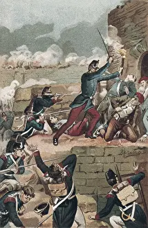 To Storm Prints: Spain. First Carlist War. Storming of Solsona