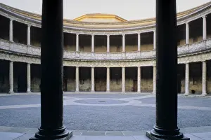 Vega De Granada Prints: SPAIN. Granada. Alhambra. Palace of Charles V