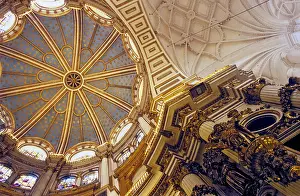 Vega De Granada Prints: SPAIN. Granada. Cathedral. View of the dome of the high altar