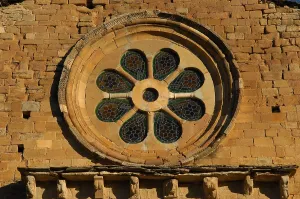 Rose Window Prints: SPAIN. Isona. Church of Santa Maria of Covet