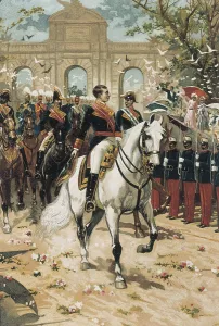 Alfonso Xii 1857 1885 Prints: Spain. Kingdom of Alfonso XII. Triumphal entrance in Madrid after the Coronation (January 15)