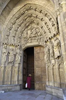 Paramos De Leon Prints: SPAIN. Leon. Cathedral entrance