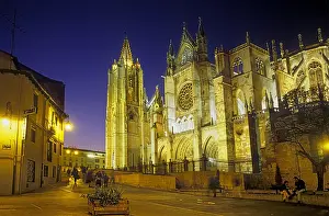 Paramos De Leon Prints: SPAIN. Leon. Cathedral. Gothic art