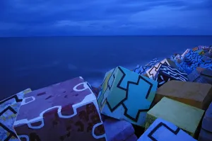 Seaside Prints: SPAIN. Llanes. Cubos de la memoria' (The Cubes of the memory)