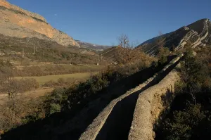 SPAIN. LLEIDA. Pallars Juss. Conca de Tremp. Trenches of the Civil War in the area of Vilanoveta. AISA/Everett Collection**US SALES ONLY**