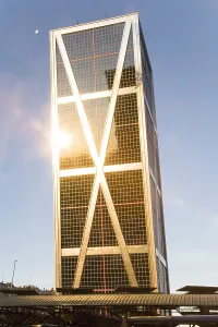 Madrilians Prints: SPAIN. Madrid. Gate of Europe or Kio Towers (1996)