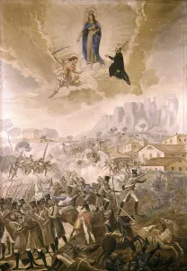 Masculineeurope Prints: SPAIN. Manresa. City Hall. Spain. Peninsular War. First battle of El Bruc (6th June 1808)