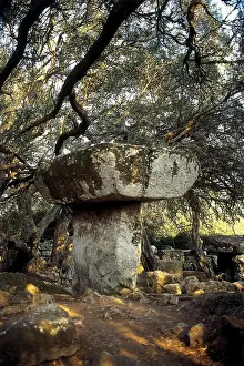 Balearic Prints: SPAIN. MENORCA. Llafuda Tower, 'taula' (table) or talaiot of the 3rd Talayotic period (800-450 BC)