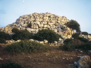 Balearic Prints: SPAIN. MENORCA. Talaiot of the village of Sant Agust Vell (2000-800 BC)