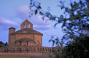 Dusk Prints: SPAIN. MuruzAbal. Romanesque church of Santa Maria de Eunate
