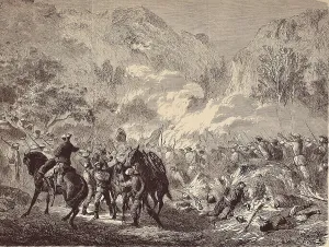 Masculineeurope Prints: SPAIN. NAVARRE. Eraul. Spain. Third Carlist War