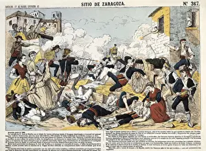 Aragon Prints: Spain. Peninsular War. Siege of Zaragoza (Juin-August)