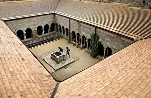 Monastery Prints: SPAIN. Port de la Selva. Monastery of Sant Pere de Rodes