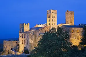 Monastery Prints: SPAIN. Port de la Selva. Monastery of Sant Pere de Rodes