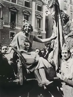 Spain. Proclamation of the Second Republic in the Plaza de la Constitucin of Madrid (14th April 1931). AISA/Everett Collection**US SALES ONLY**