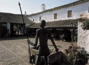 Ciudad Real Prints: SPAIN. Puerto Lpice. 'Venta' (Inn) from Don Quixote