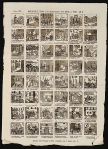 Liberal Prints: Spain. Revolution of 1854 (Madrid, July)