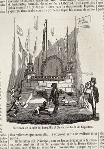 Militia Prints: Spain. Revolution of 1854 (Madrid, July)