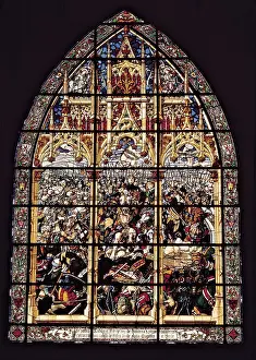 Gentleman Prints: SPAIN. Roncevaux. Collegiate Church of Santa Mara