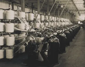 Masculineeurope Prints: SPAIN. Sabadell. Interior of the textile factory 'La Lanera Espaola' (1920s)