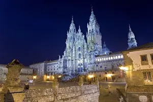 Galicia Prints: SPAIN. Santiago de Compostela. Cathedral of Santiago de Compostela
