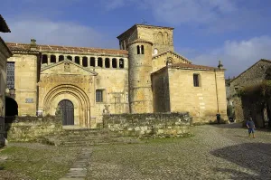 Cantabria Prints: SPAIN. Santillana de Mar. Collegiate church