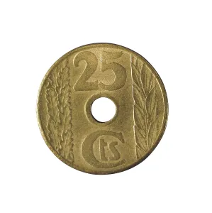 Coin Prints: Spain. Second Republic. 25 cent coin